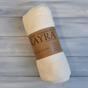 Простирадло Kayra 160 x 200 +25 см махрове на гумці - Кремовий