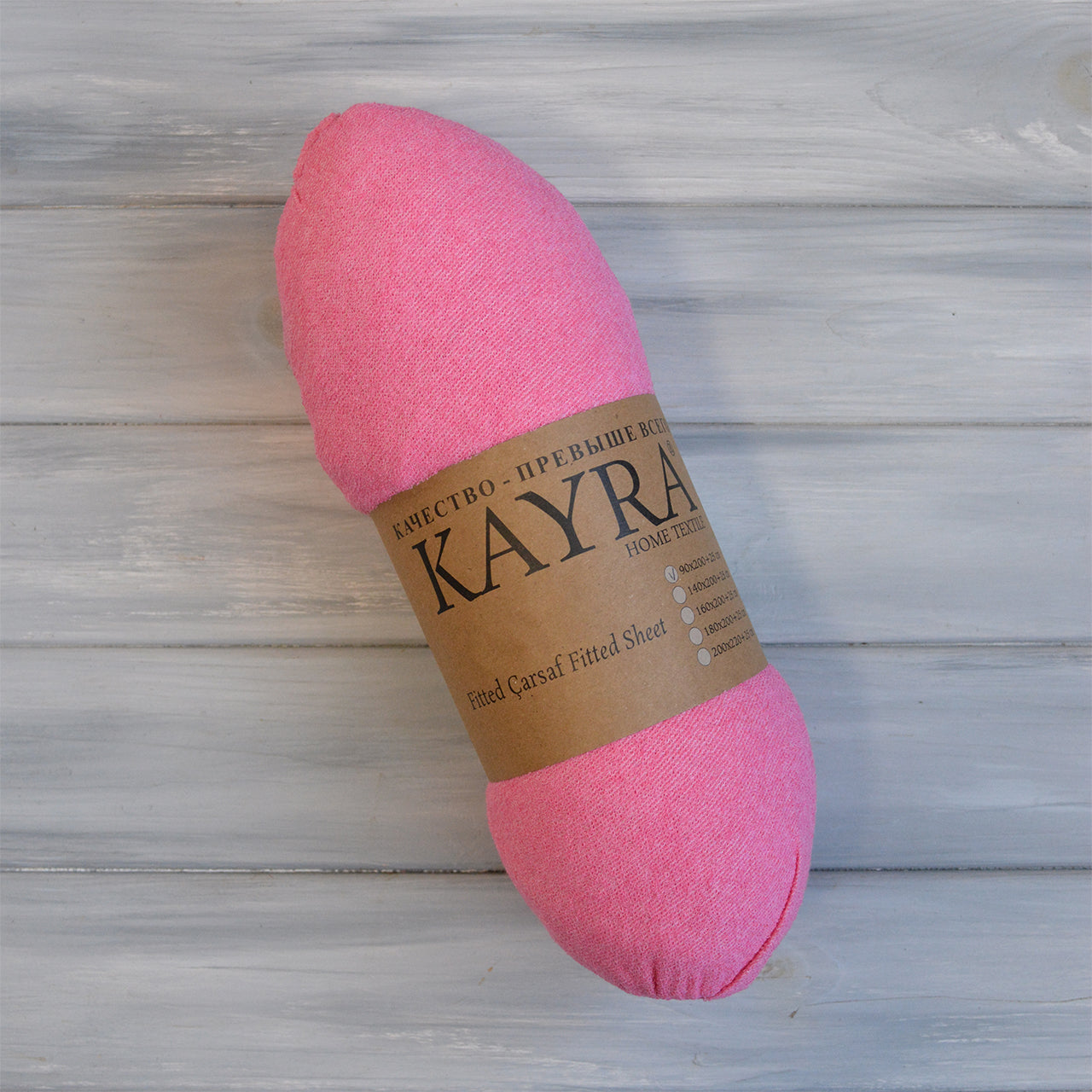Простирадло Kayra 140 x 200 +25 см махрове на гумці - Малиновий