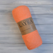 Простирадло Kayra 160 x 200 +25 см махрове на гумці - Оранжевий