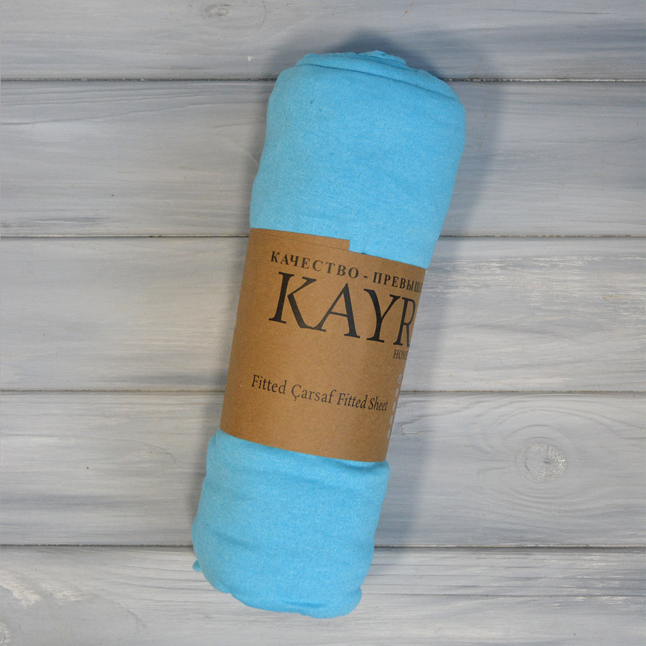 Простирадло Kayra 140 х 200 +25см трикотажне на гумці - Бірюзовий