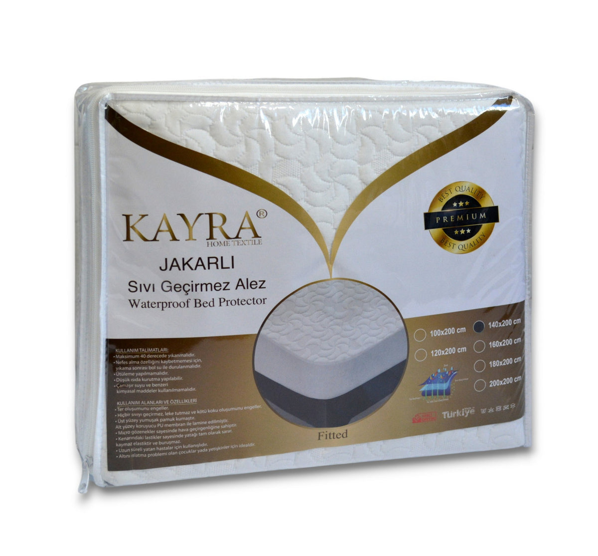 Наматрацник жакардовий Kayra 140х200 см. Papatya
