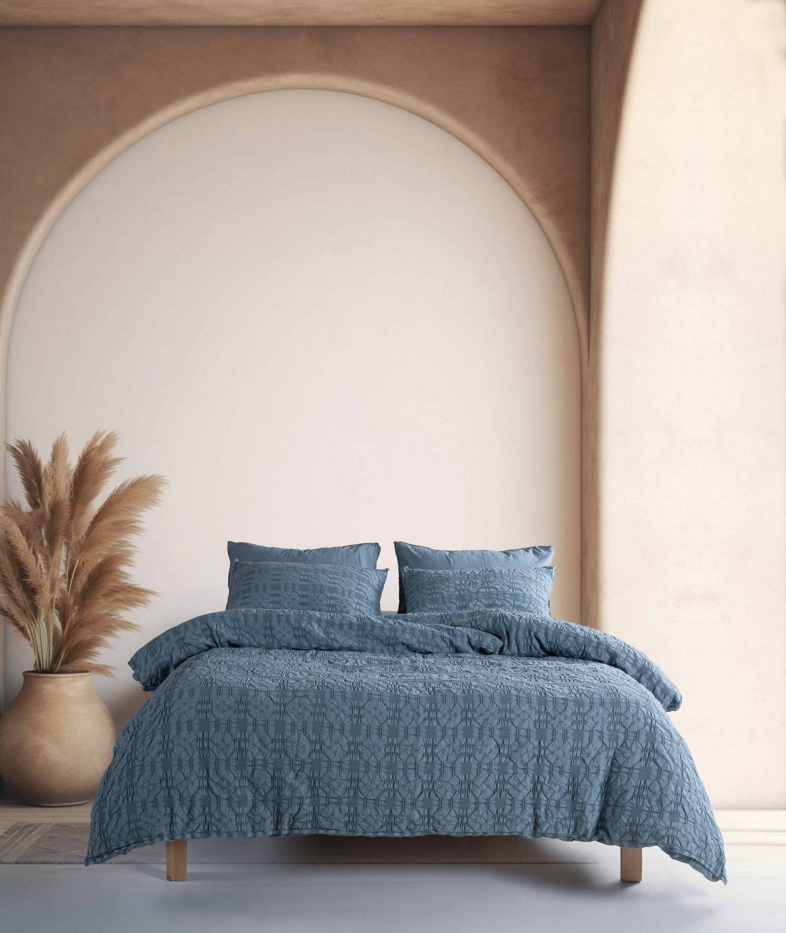 Постільна білизна Limasso Stonewashed Kristal 200 х 220 см Akdeniz Mavisi