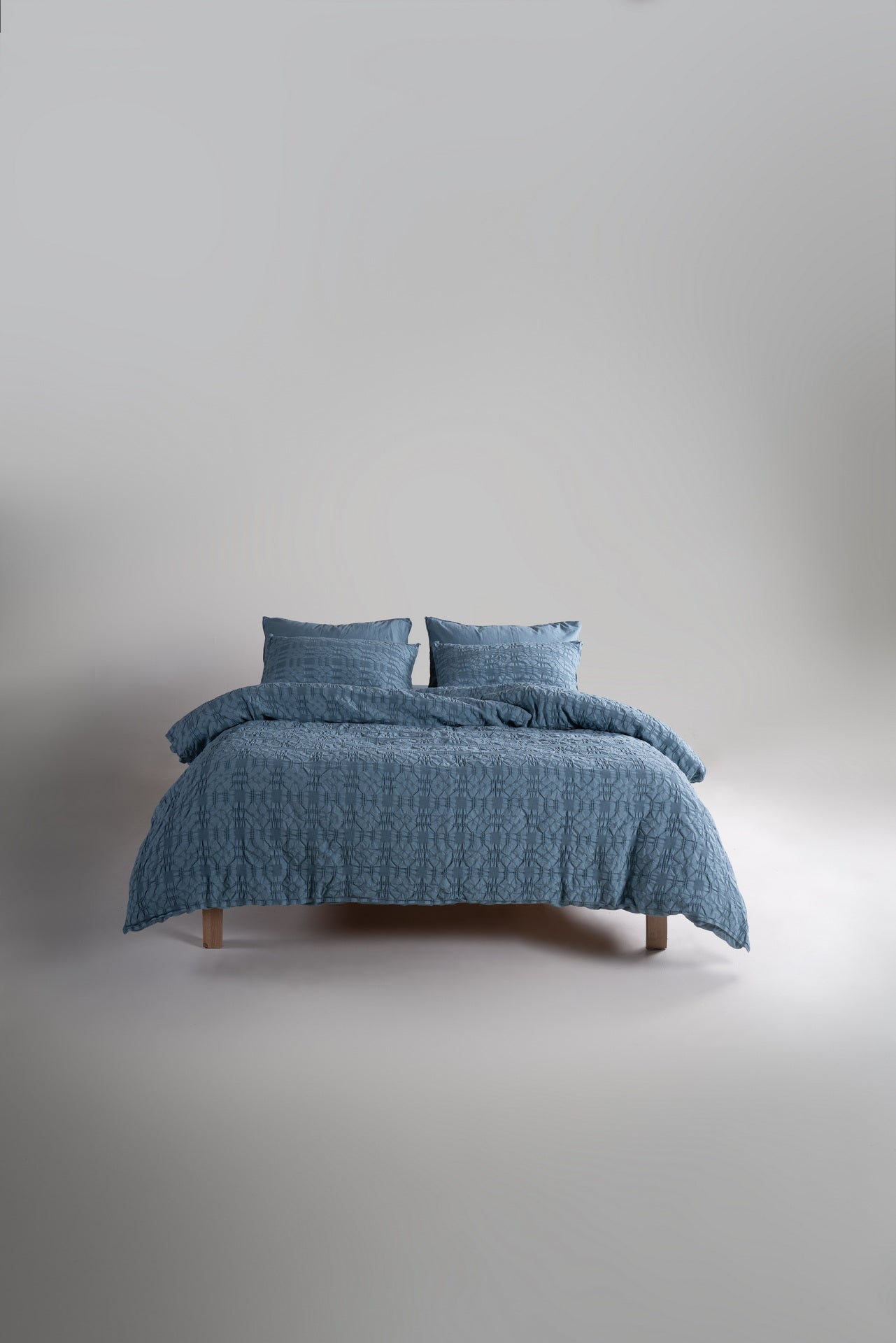 Постільна білизна Limasso Stonewashed Kristal 200 х 220 см Akdeniz Mavisi