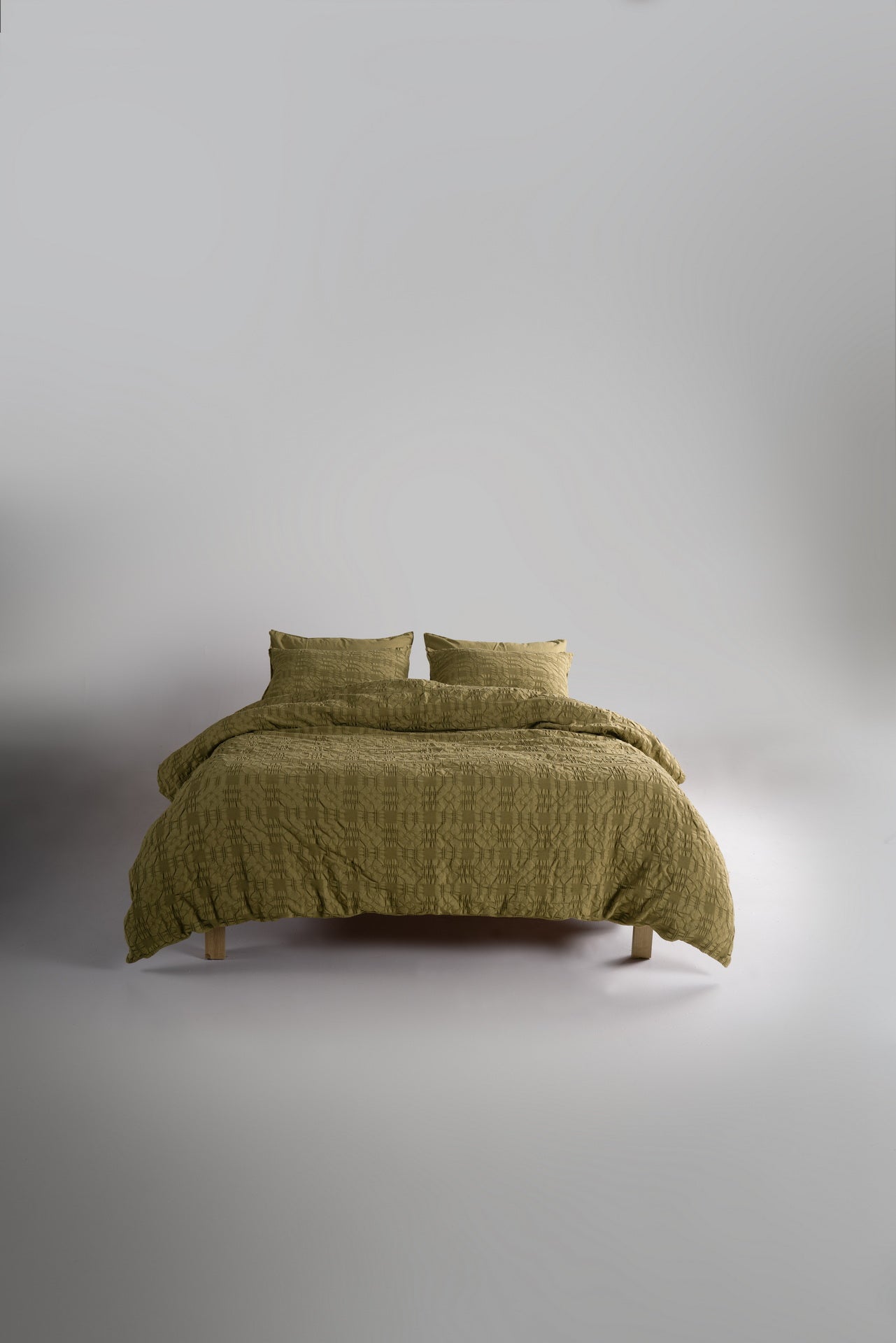 Постільна білизна Limasso Stonewashed Kristal 200 х 220 см Olive