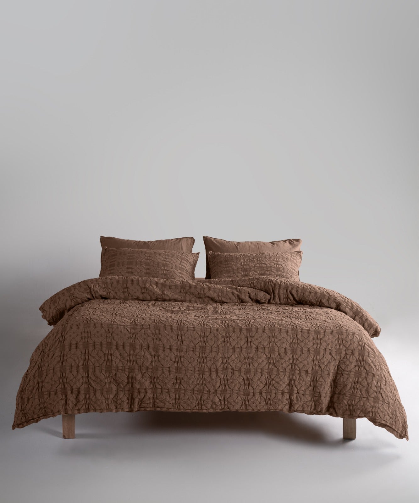 Постільна білизна Limasso Stonewashed Kristal 200 х 220 см Woodsmoke