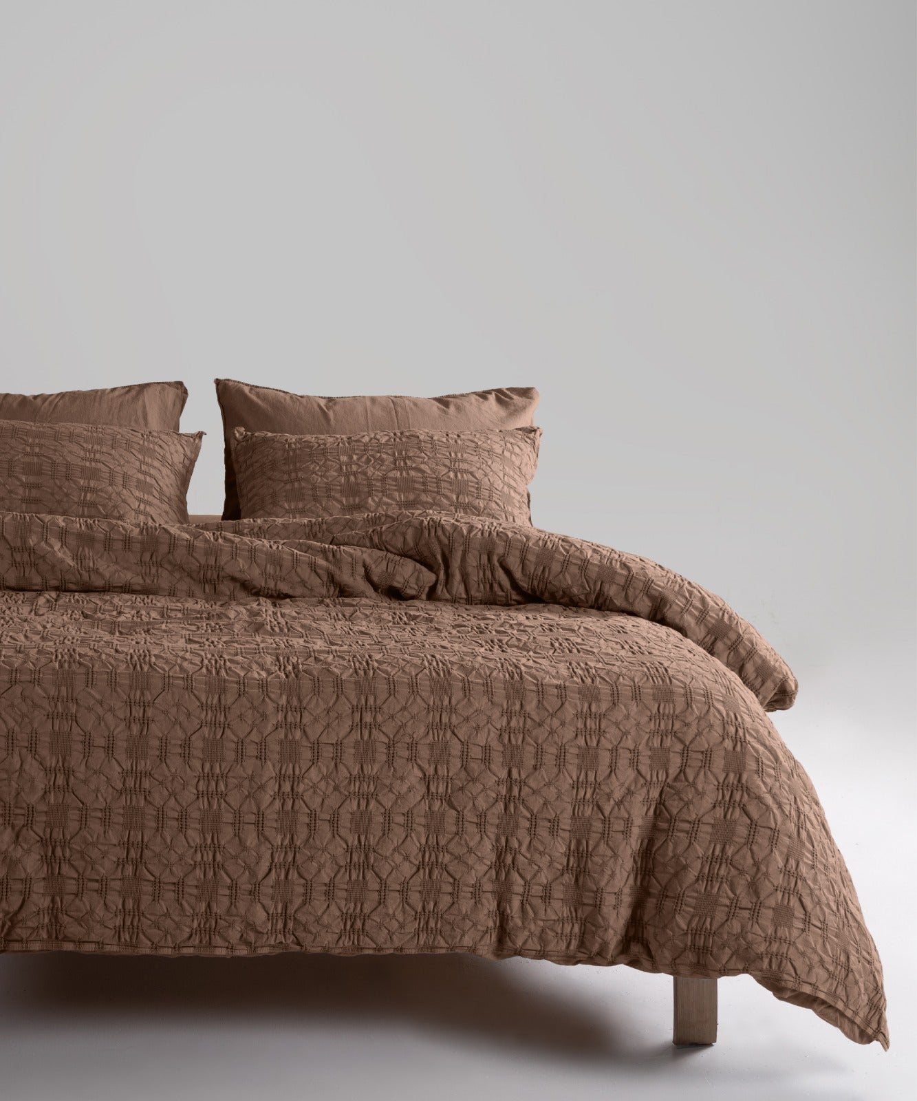 Постільна білизна Limasso Stonewashed Kristal 200 х 220 см Woodsmoke
