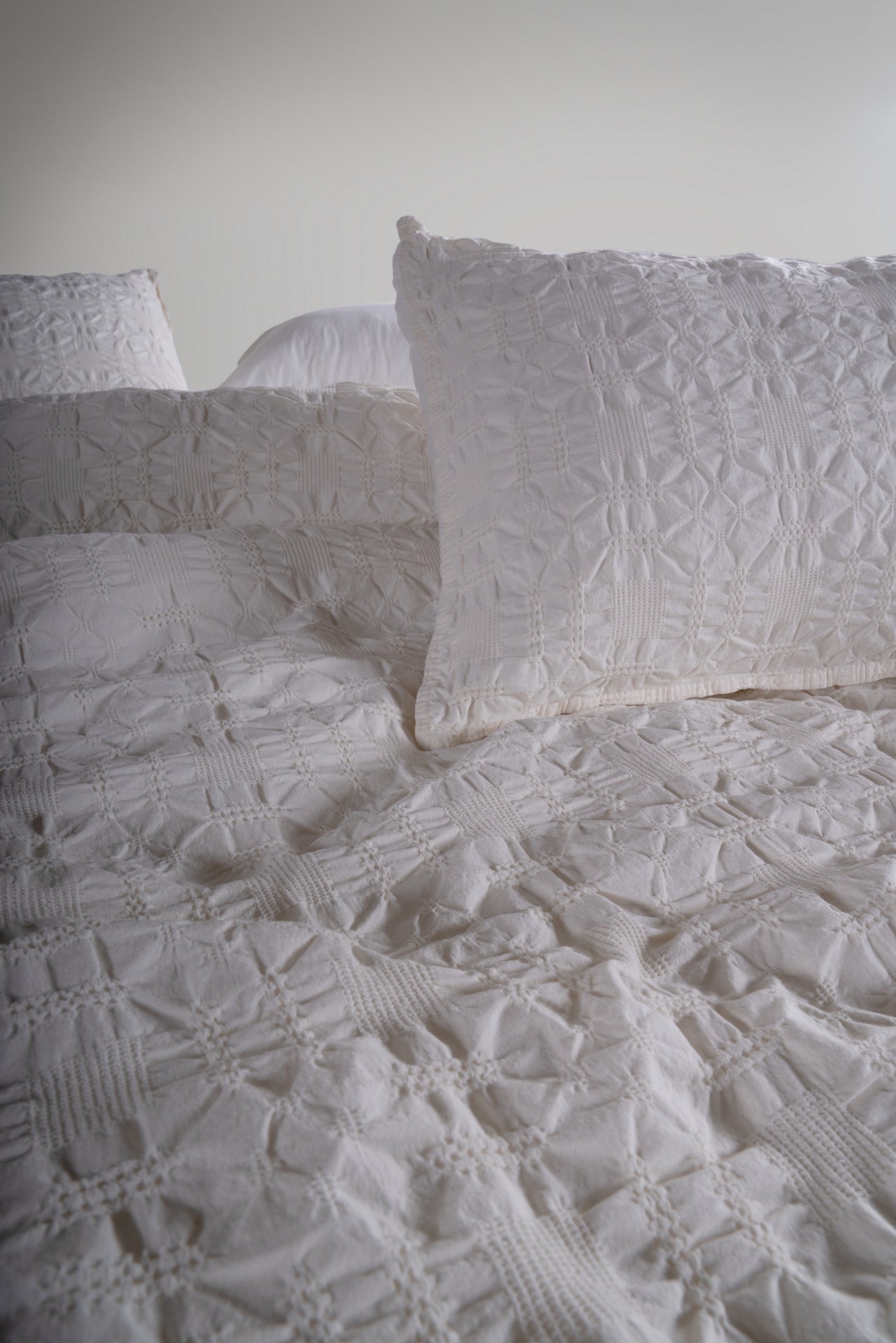 Постільна білизна Limasso Stonewashed Kristal Сімейний (2 шт 160 х 220 см) Snow White