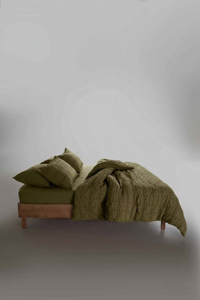 Постільна білизна Limasso Stonewashed Kristal 200 х 220 см Capulet Olive