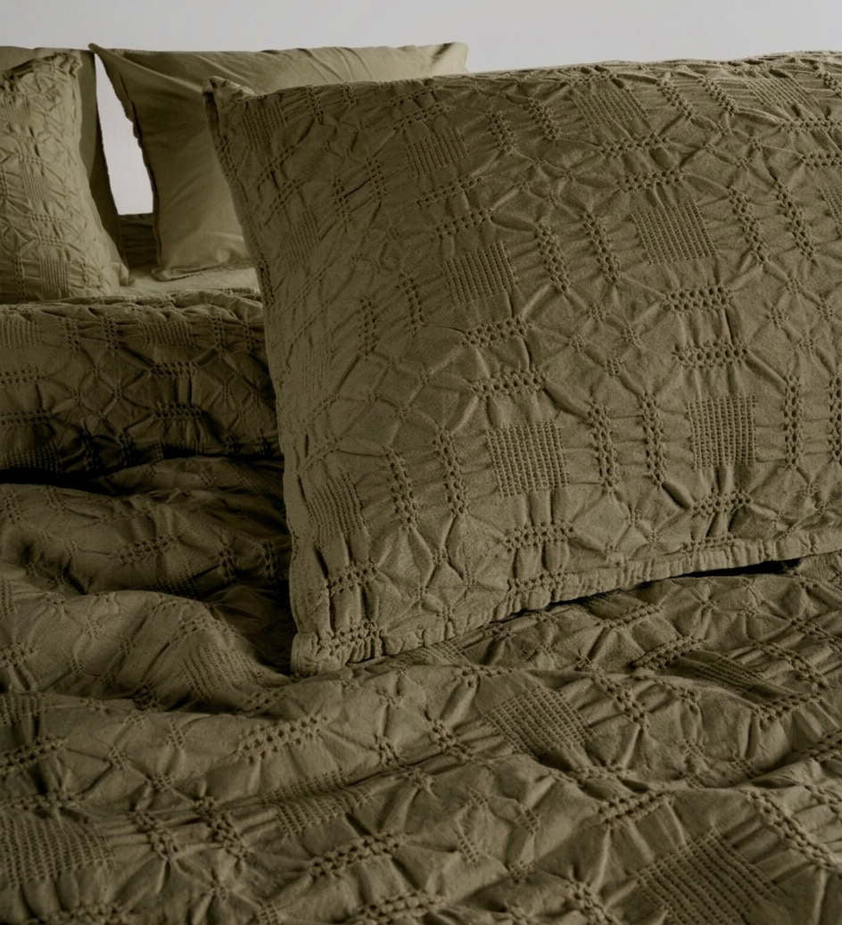 Постільна білизна Limasso Stonewashed Kristal 200 х 220 см Capulet Olive
