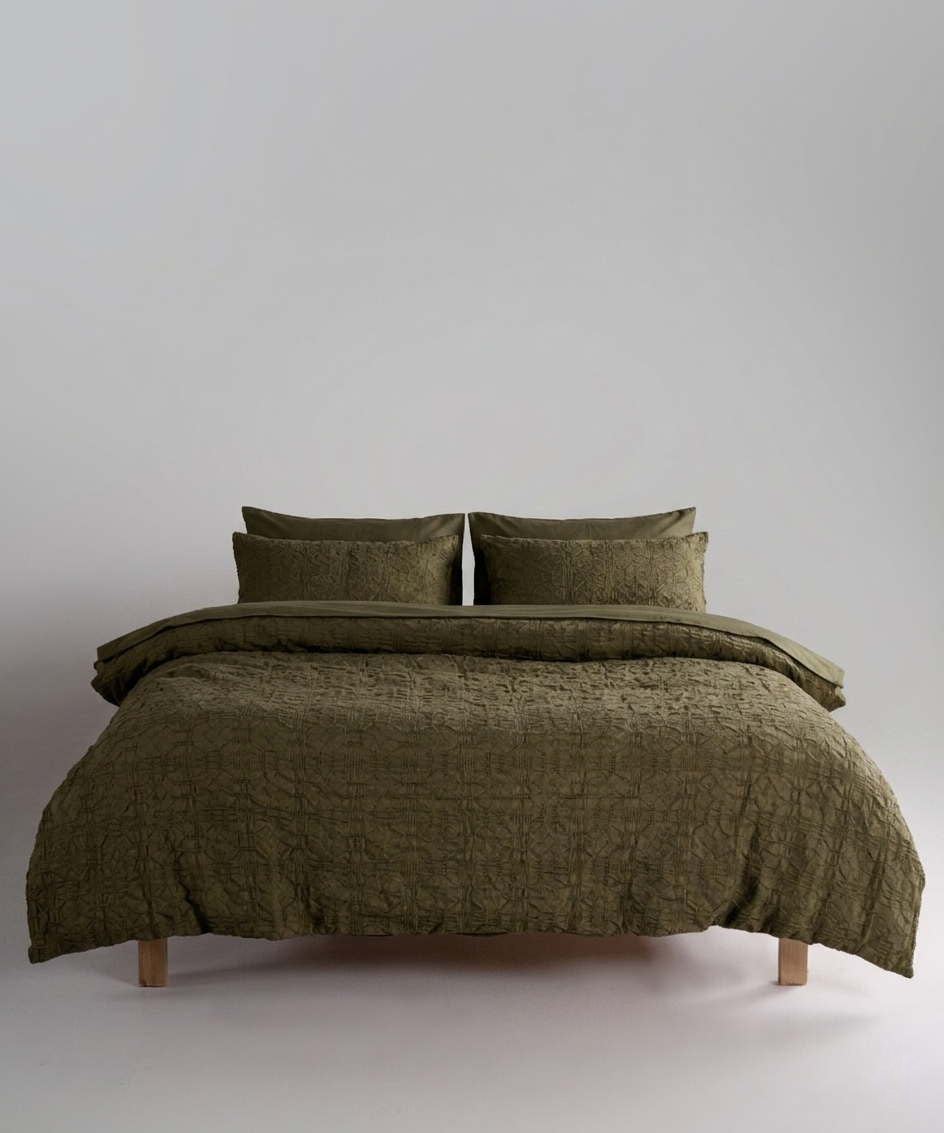 Постільна білизна Limasso Stonewashed Kristal 200 х 220 см Capulet Olive