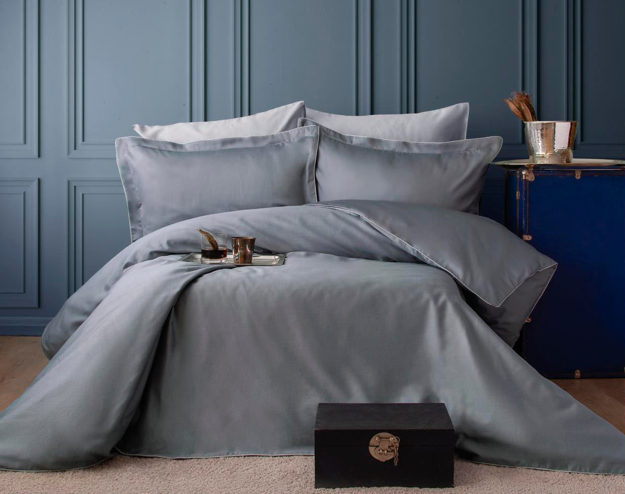 Постельное белье Pupilla Exclusive Satin 200 х 220 см Lara Antrasit