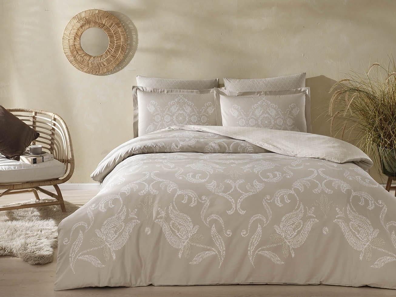 Постільна білизна TAC Satin Deluxe 200x220 см Laval Tas