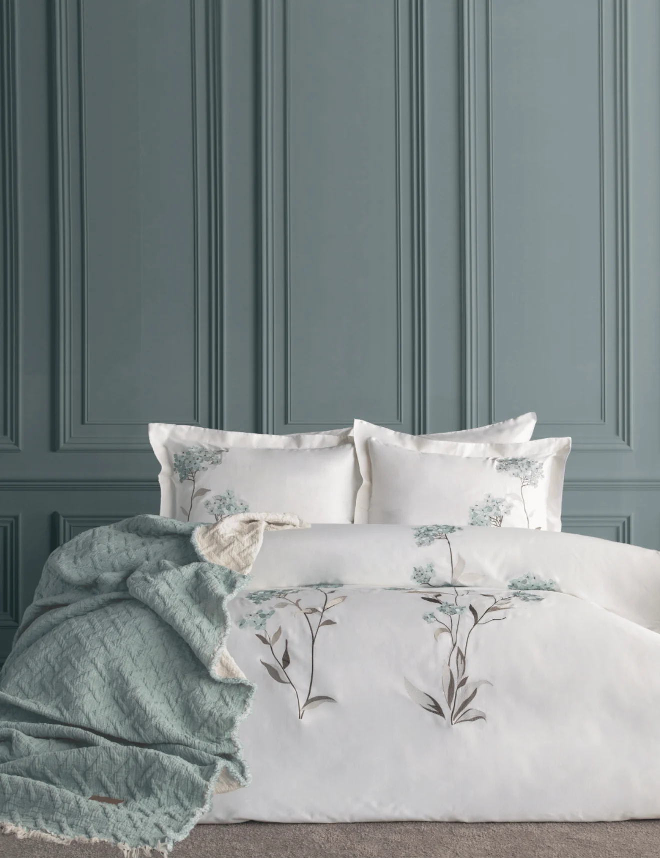 Постільна білизна з покривалом Dantela Satin 200 x 220 см Lavinya Mint