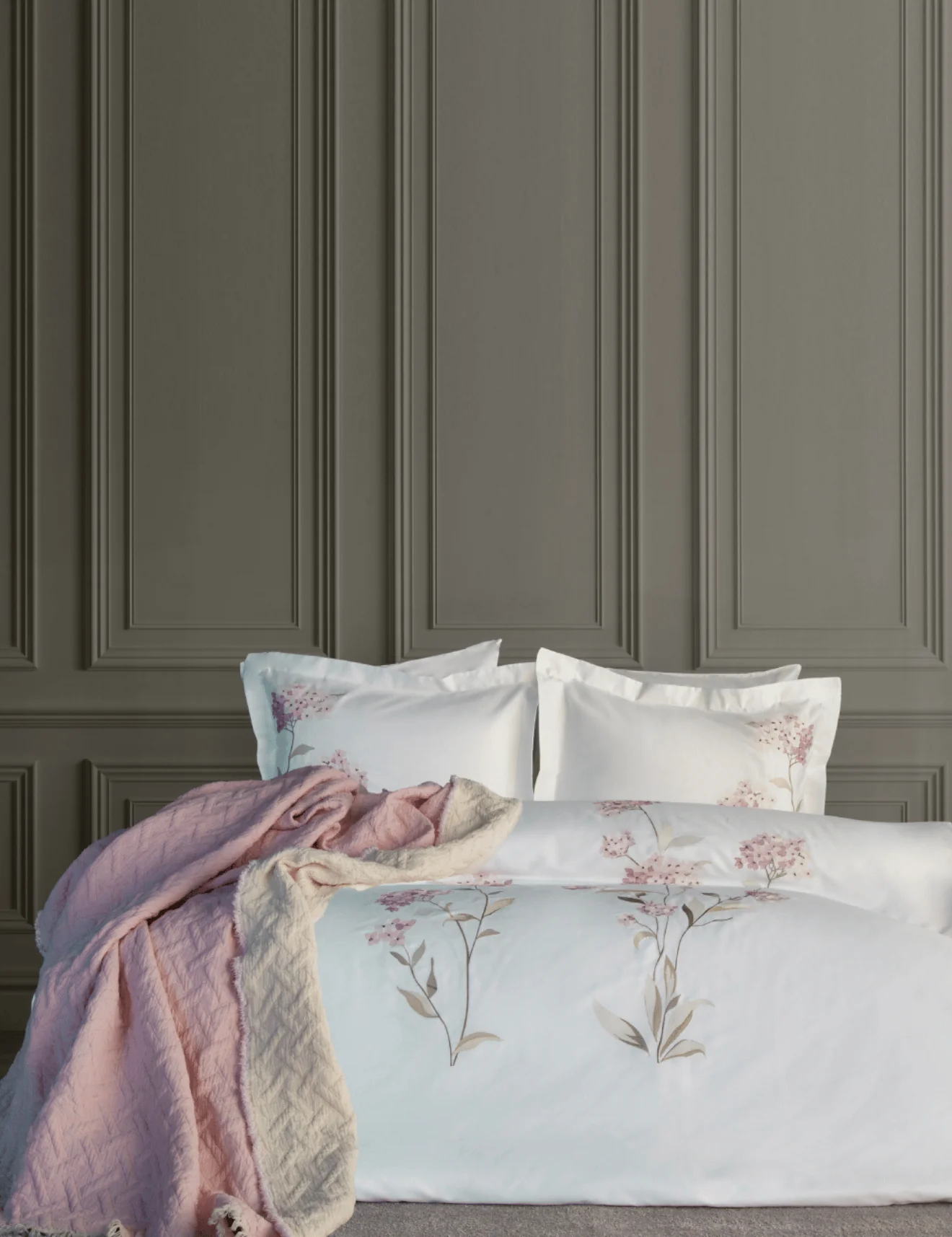 Постільна білизна з покривалом Dantela Satin 200 x 220 см Lavinya Pudra