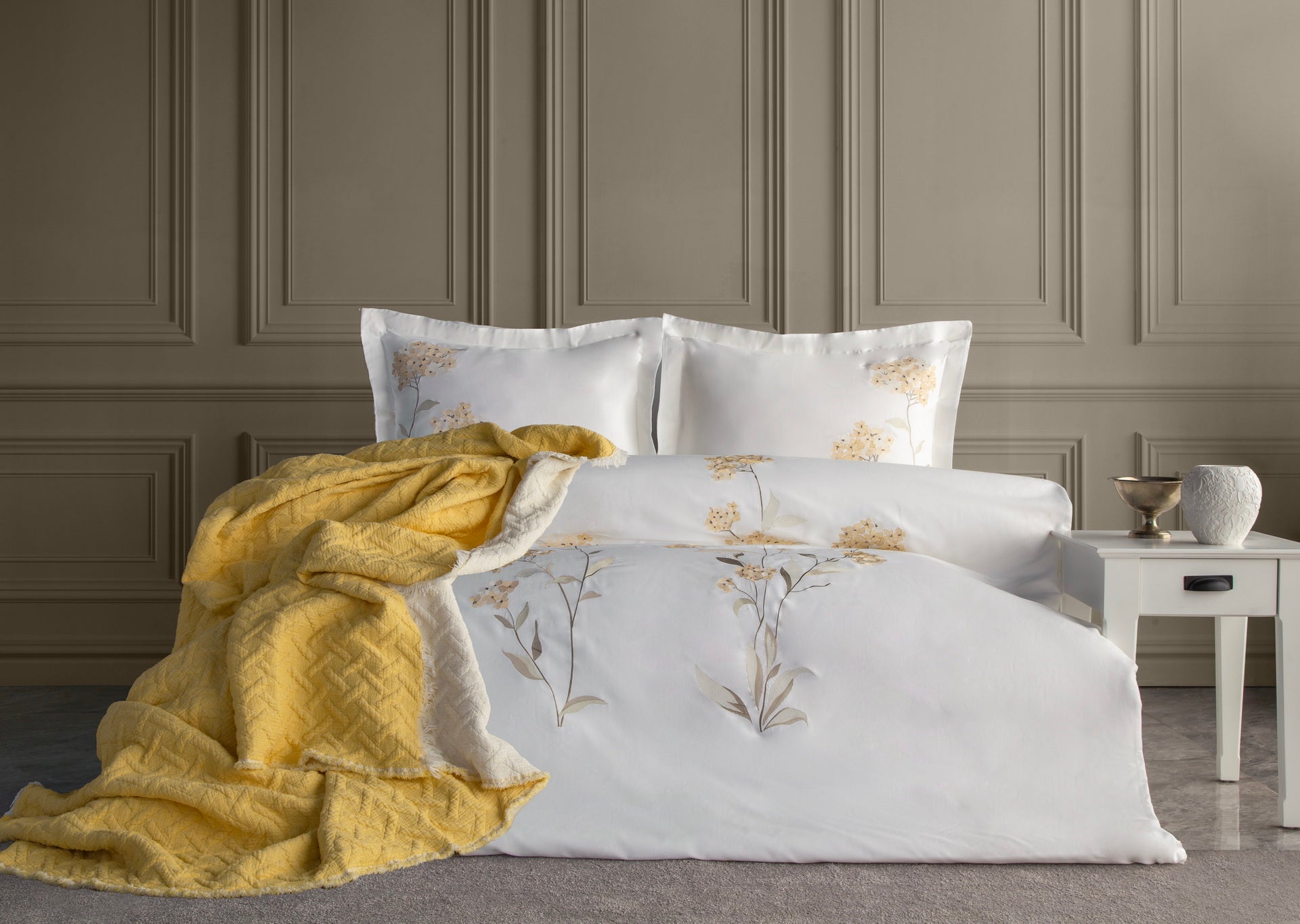 Постільна білизна з покривалом Dantela Satin 200 x 220 см Lavinya Sari
