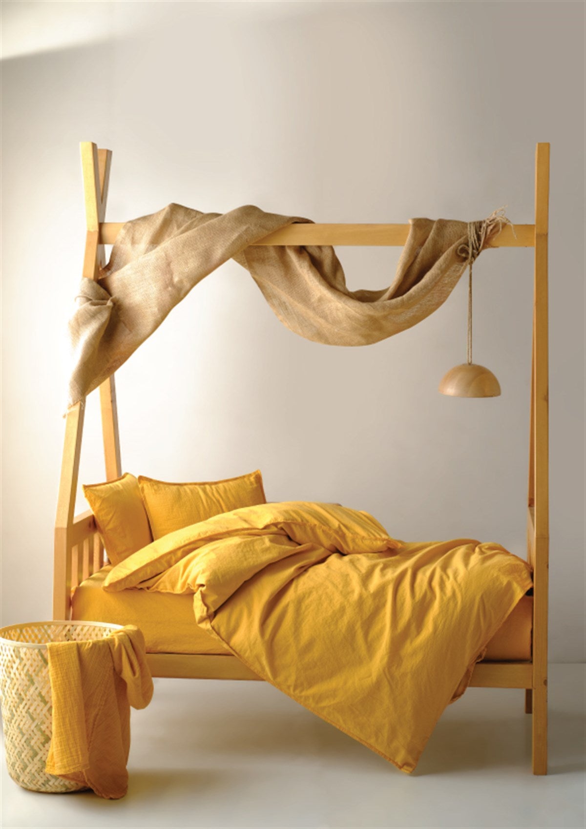Дитяча постільна білизна Limasso Stonewashed STD Ranforse Baby 100х150 см Lemonade