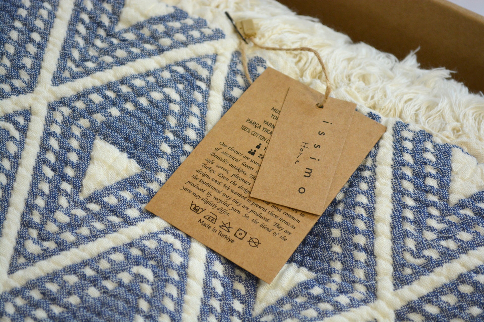 Муслінове покривало Issimo Levone  220 х 240 см.  Blue