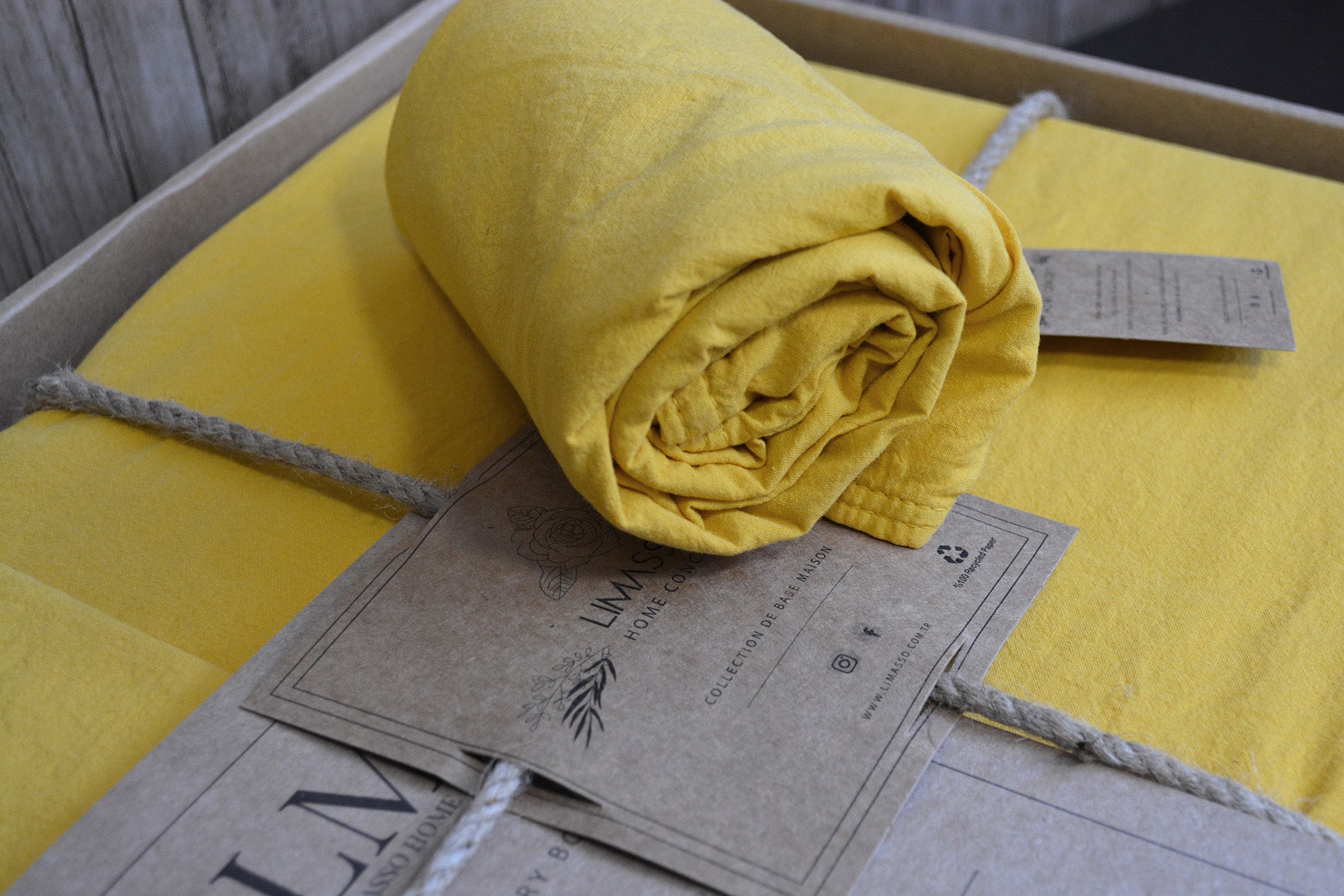 Постільна білизна Limasso Stonewashed Standart 200 х 220 см Lemonade