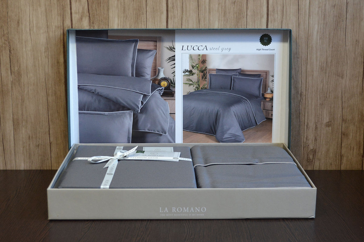 Постільна білизна La Romano Premium Satin 200×220 см Lucca Grey
