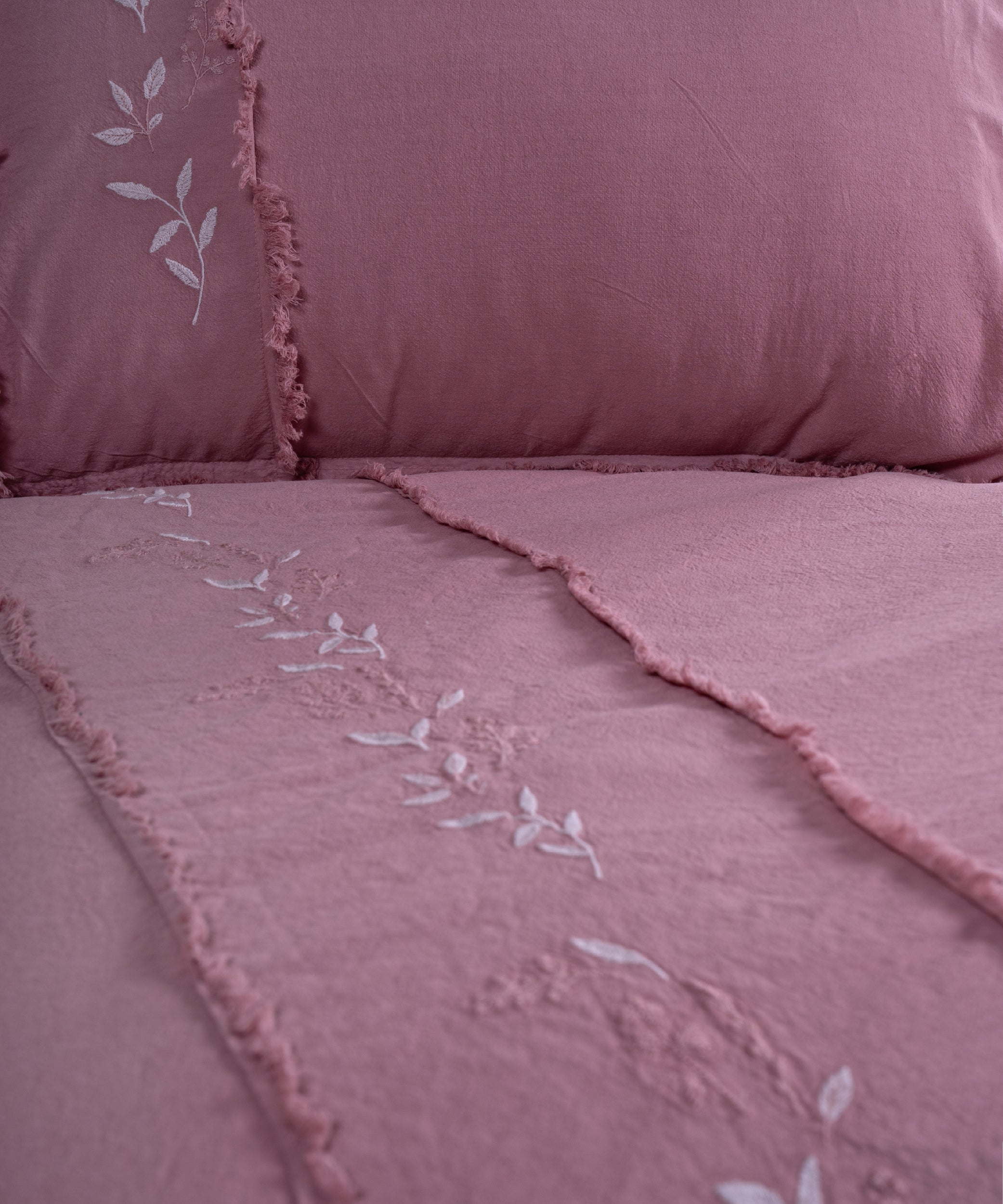 Постільна білизна Limasso Stonewashed Lucyna 200 х 220 см Old Rose