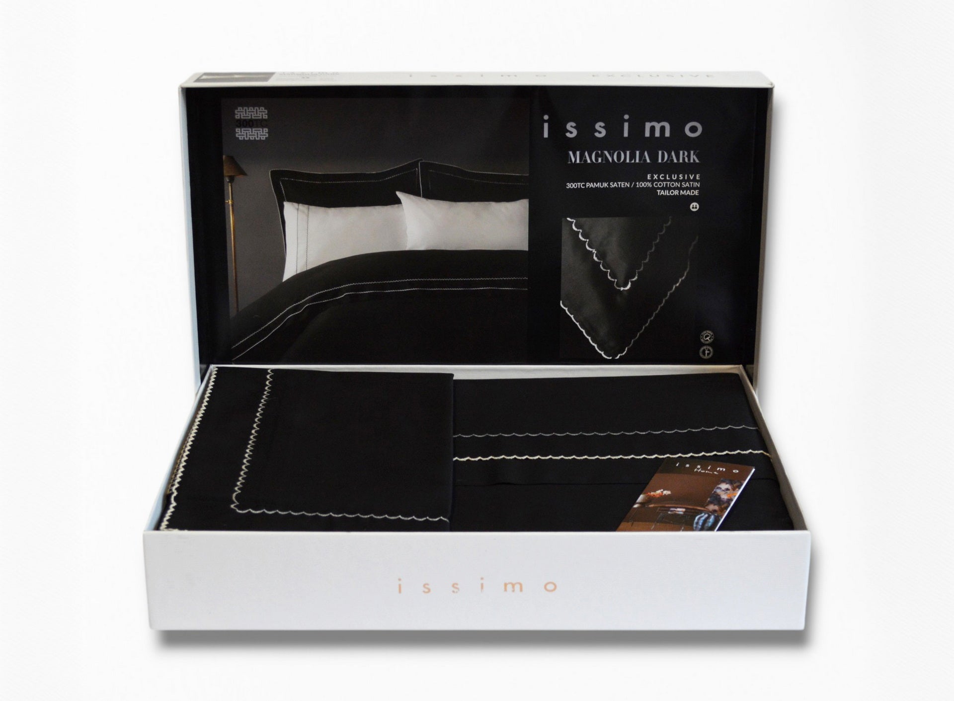 Комплект постільної білизни Issimo Toned Craft Satin 300 TC 200х220 см Magnolia Dark