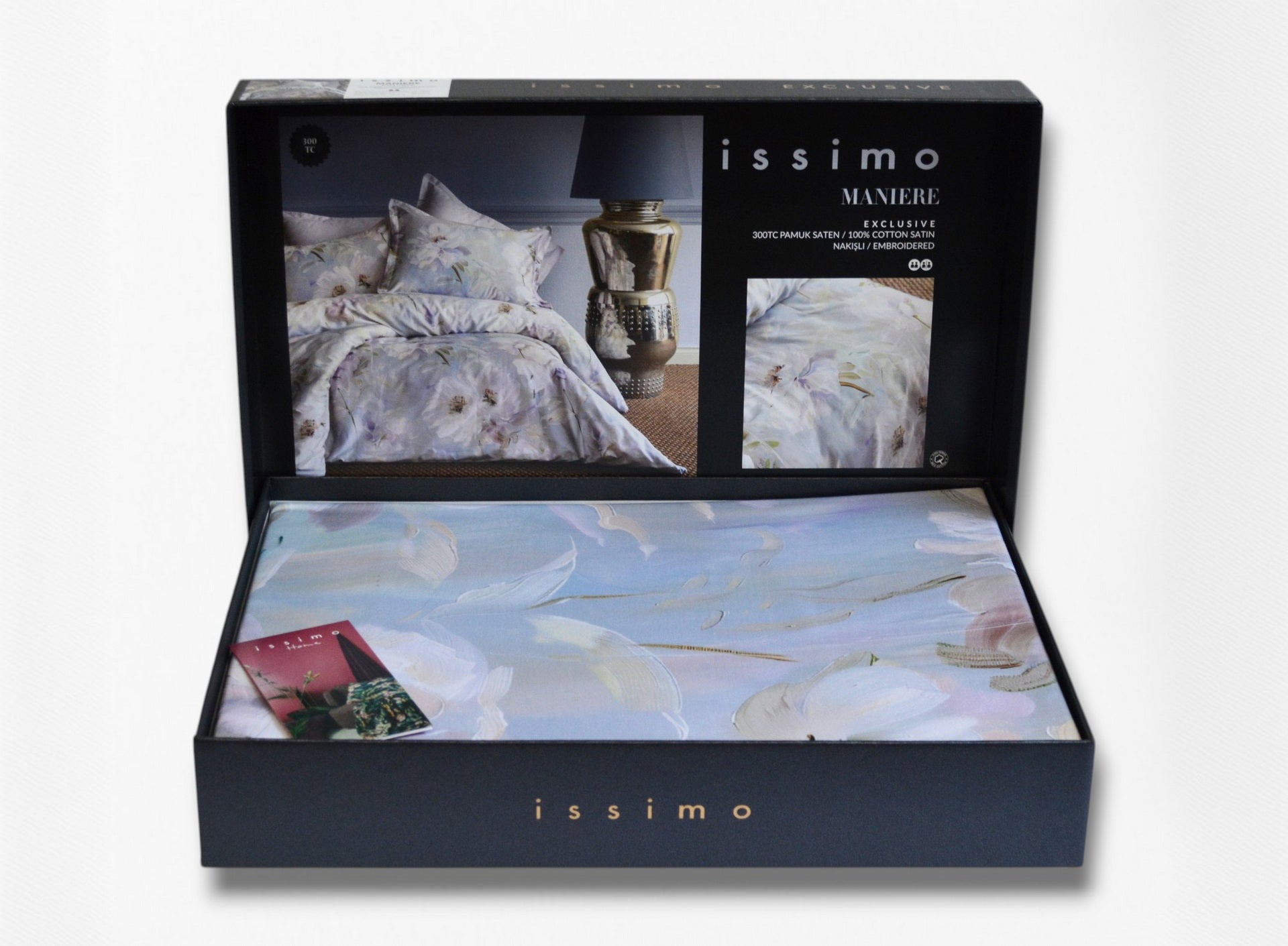 Комплект постільної білизни Issimo Digital Satin 300 TC 200х220 см  Maniere