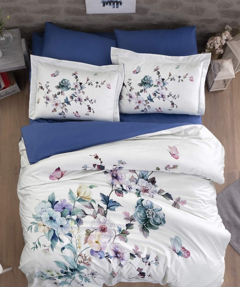 Постільна білизна First Choice 3D Satin 200x220 Martina Blue