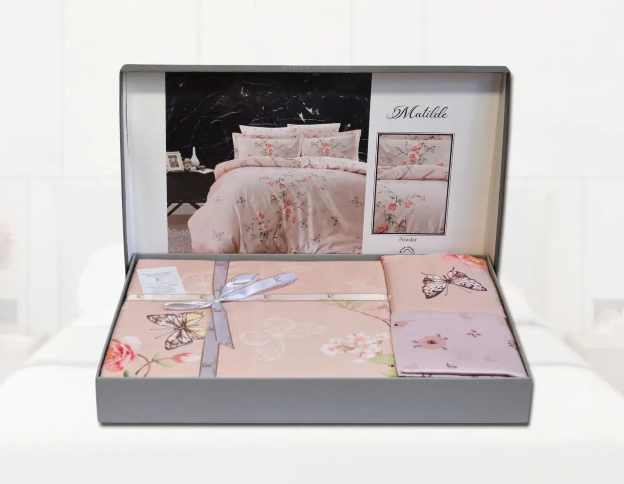 Постільна білизна First Choice Cotton Satin 160х220 сімейний Matilde Powder