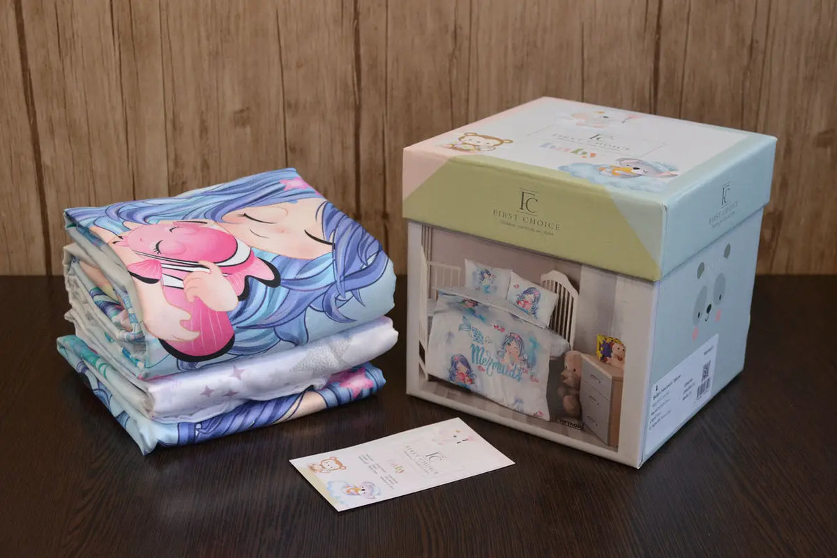 Постільна білизна для новонароджених First Choice Baby Digital Satin 100х150 см. Mermaid