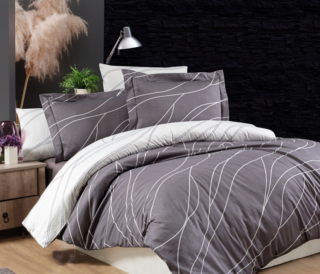 Постільна білизна First Choice Cotton Satin сімейна 160 х 220 см Mesi Quick Silver