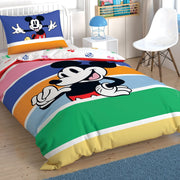 Постільна білизна TAC Disney 160x220 см Mickey Mouse Rainbow