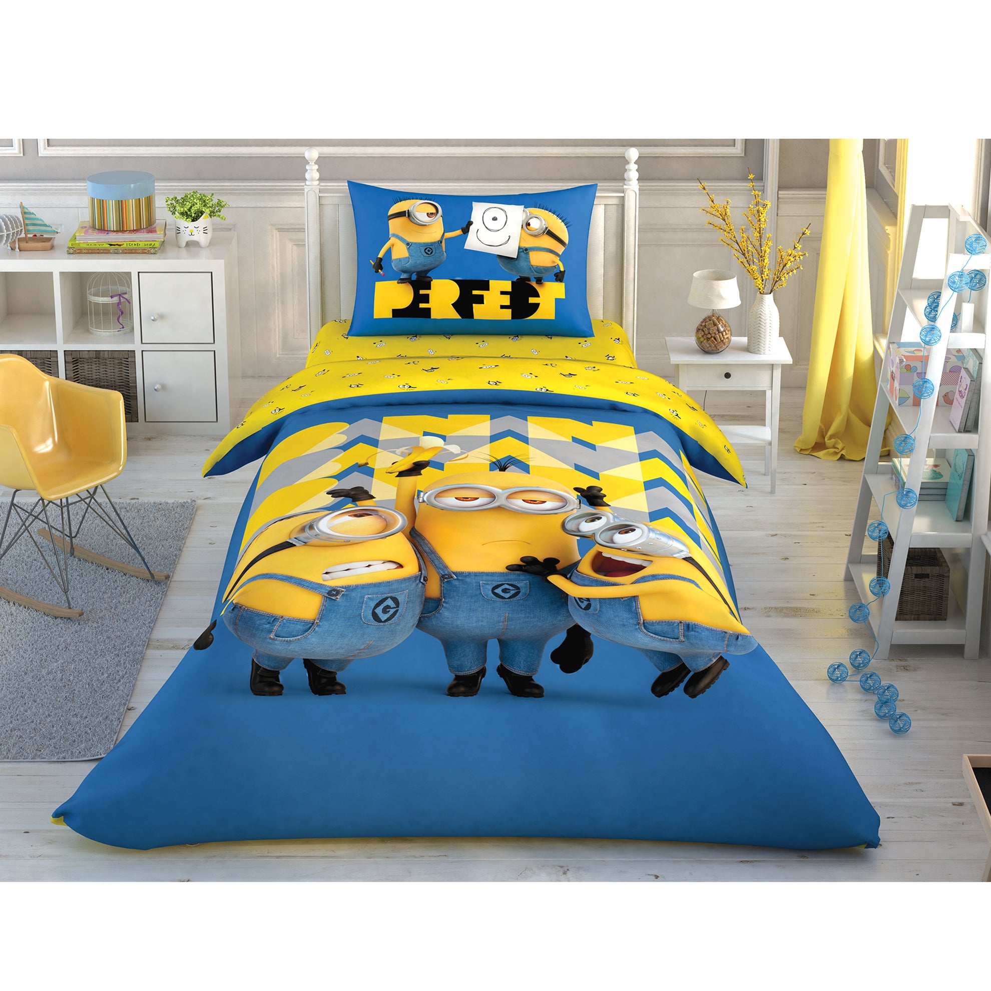 Постільна білизна TAC Disney 160x220 см Minions Perfect