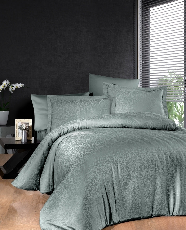 Постільна білизна First Choice Jacquard Satin DARK 200 х 220 см Misra Moonmist