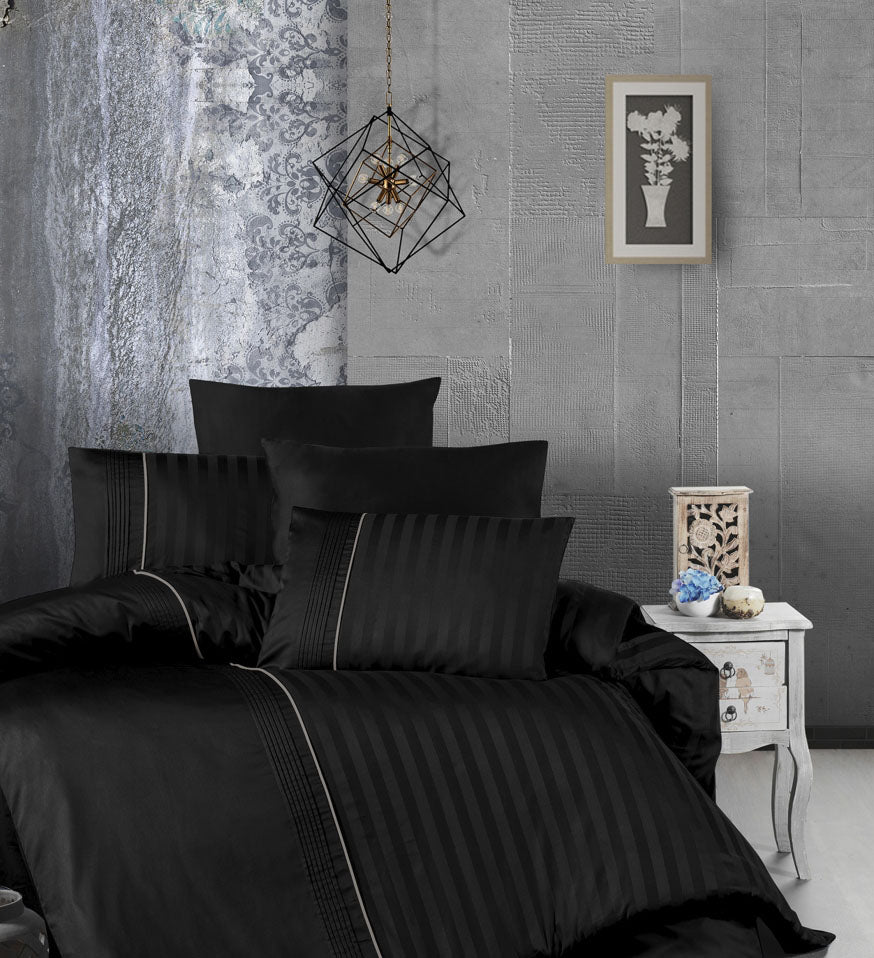 Постільна білизна First Choice Deluxe Satin DARK 200 х 220 см Modalife Black