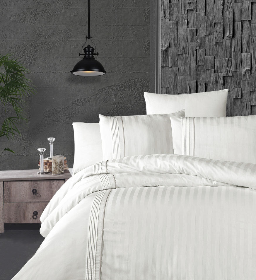 Комплект постільної білизни First Choice Deluxe Satin 200х220 Modalife White