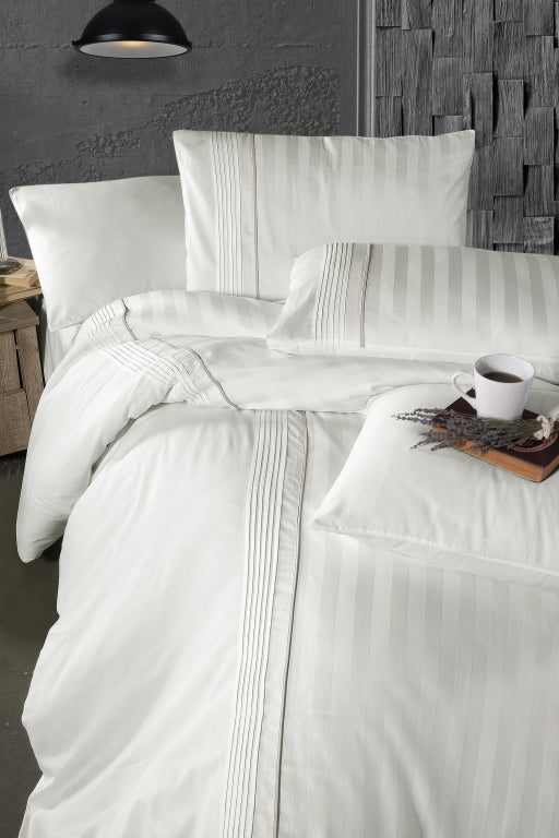 Комплект постільної білизни First Choice Deluxe Satin 200х220 Modalife White