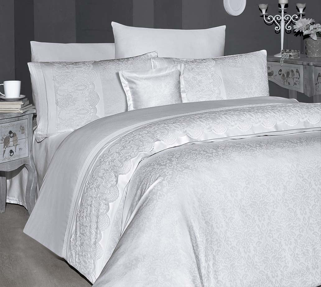 Постільна білизна First Choice V.I.P Satin Moonlight 200 х 220 см Hillary White