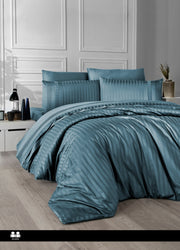 Постільна білизна First Choice Deluxe Satin 200 х 220 см New Trend Blue Stone