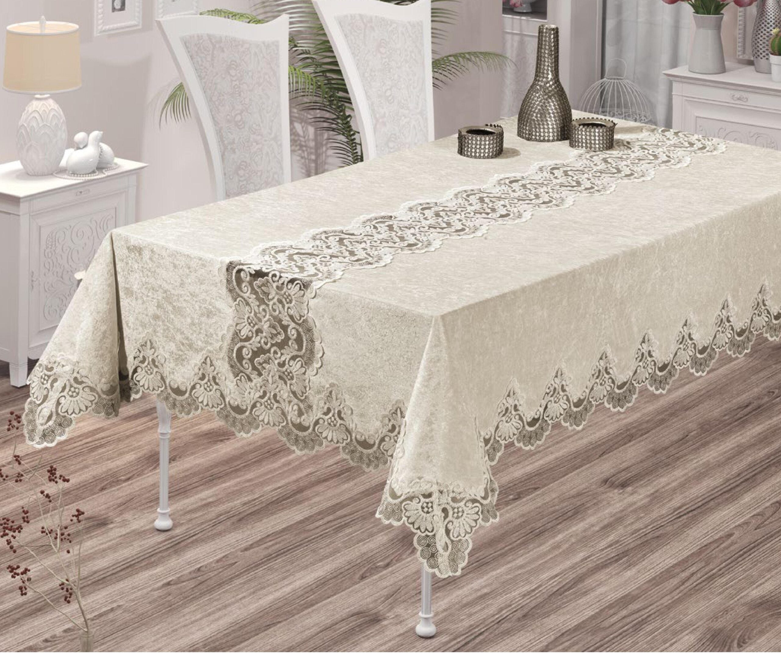 Скатертина Ayova 160x350 Oyku, капучіно