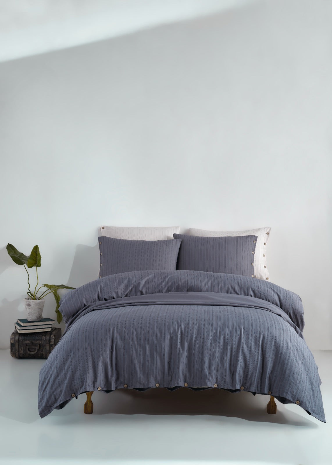 Постільна білизна Limasso Ranforse 200 х 220 см Paradiso Natural Grey