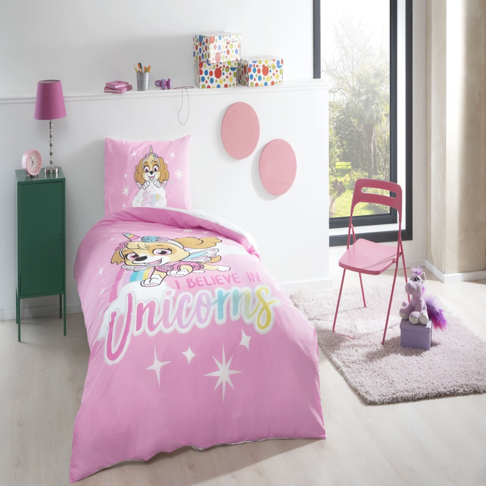 Постільна білизна TAC Disney 160x220 см Paw Patrol Skye Glitter
