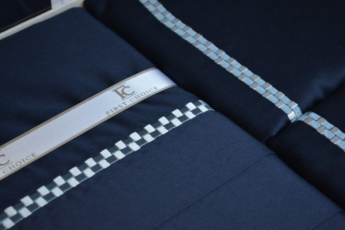 Постільна білизна First Choice V.I.P Satin Moonlight 200 х 220 см Pierre Navy Blue