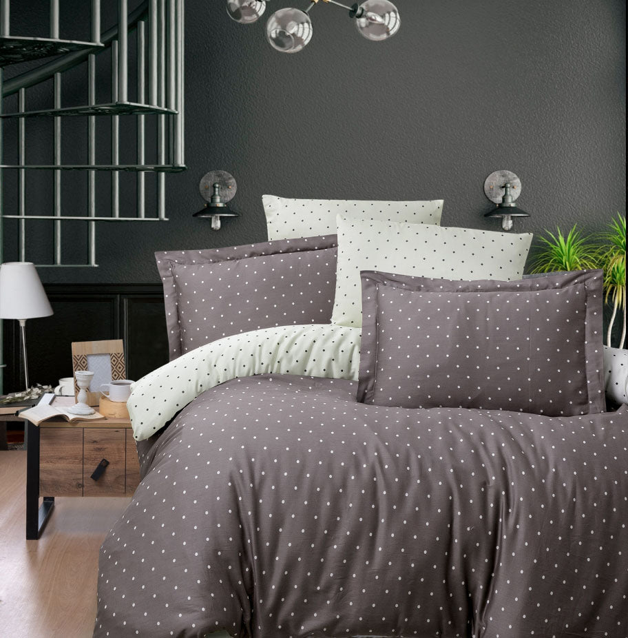 Постільна білизна First Choice Cotton Satin 200х220 Point Brown
