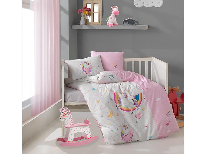 Комплект постільної білизни для новонароджених Clasy Baby Ranforce 100х150 Pony