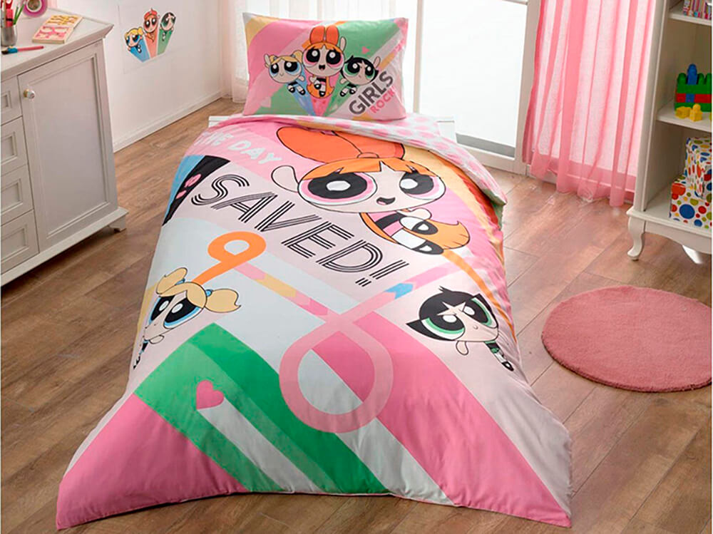 Постільна білизна TAC Disney 160×220 см Powerpuff Girls