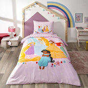 Постільна білизна TAC Disney 160x220 см Princesses Rainbow