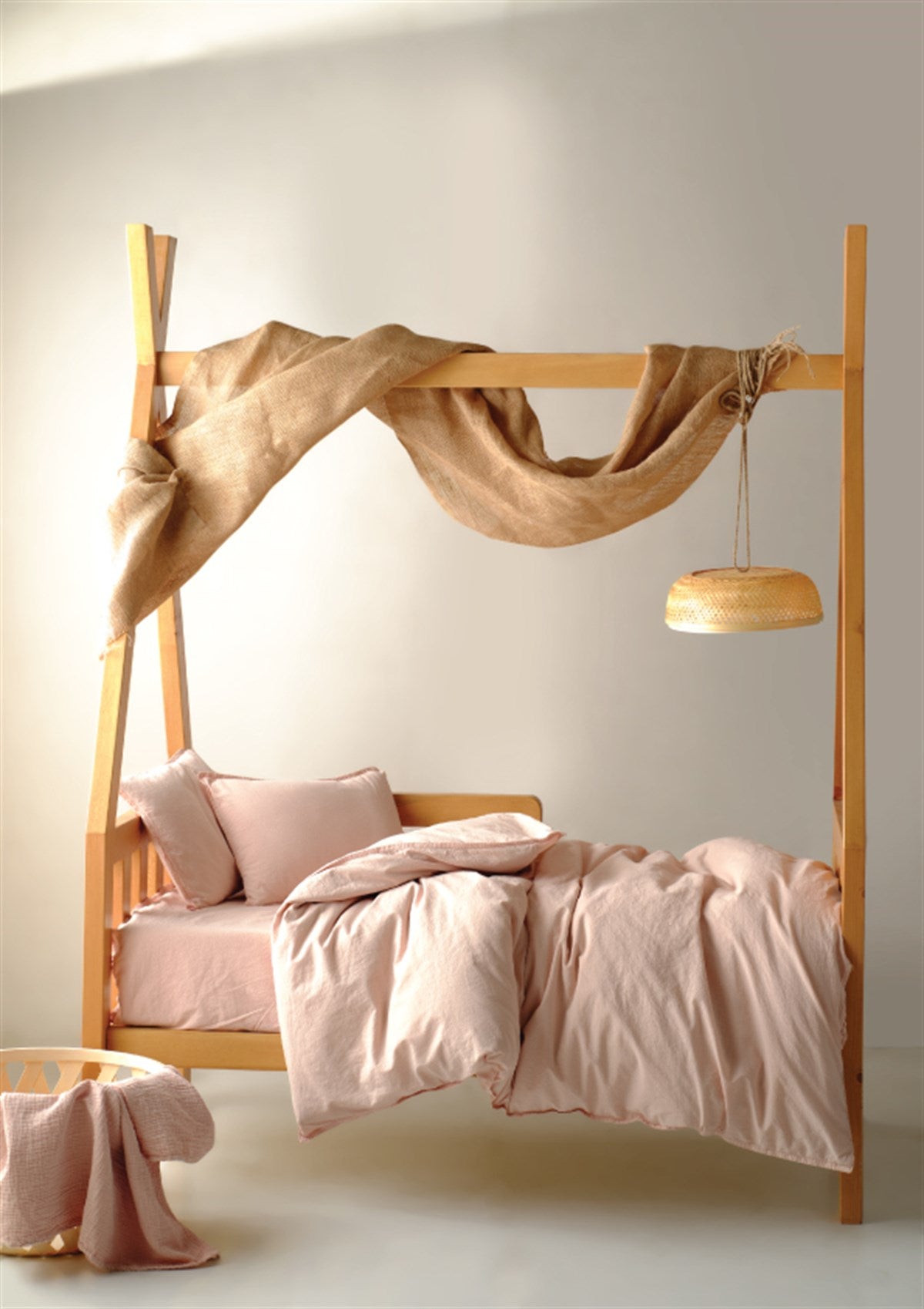 Дитяча постільна білизна Limasso Stonewashed STD Ranforse Baby 100х150 см Camello Roses