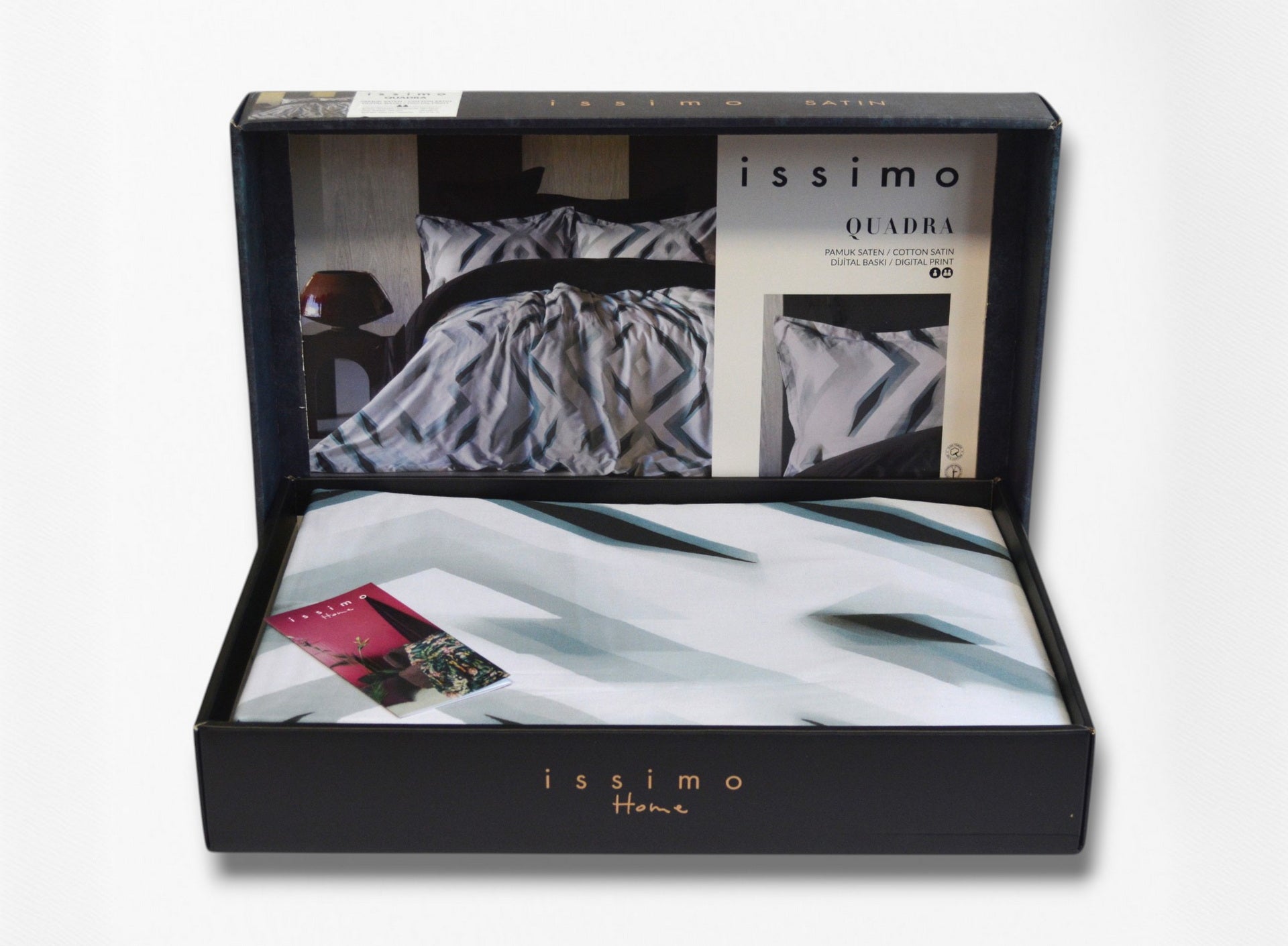 Комплект постільної білизни Issimo Digital Satin 200х220 см Quadra