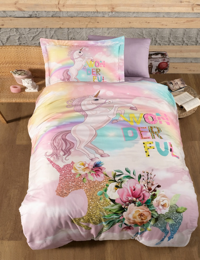Постільна білизна First Choice 3D Satin 160x220 Rainbow