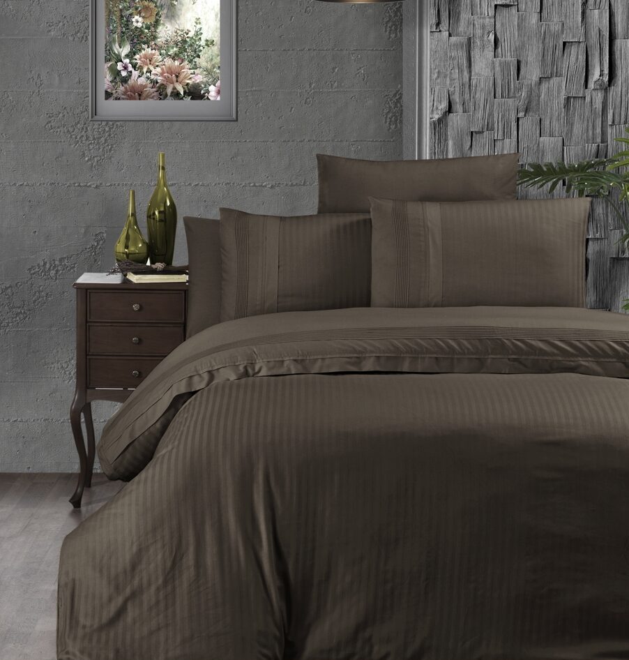 Постільна білизна First Choice Ranforce Deluxe DARK 200 х 220 см Gala Brown